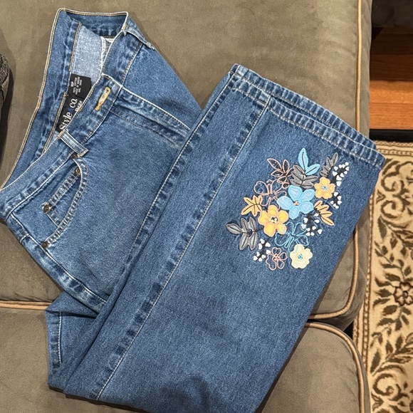 Style & Co. Denim Jeans with Colorful Floral Design - Picture 4 of 6